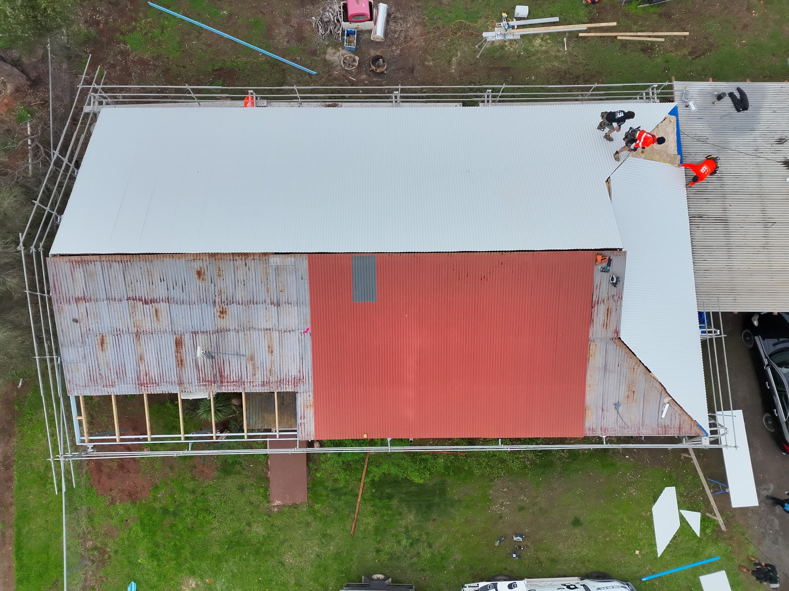 Warehouse roof re-roofing project