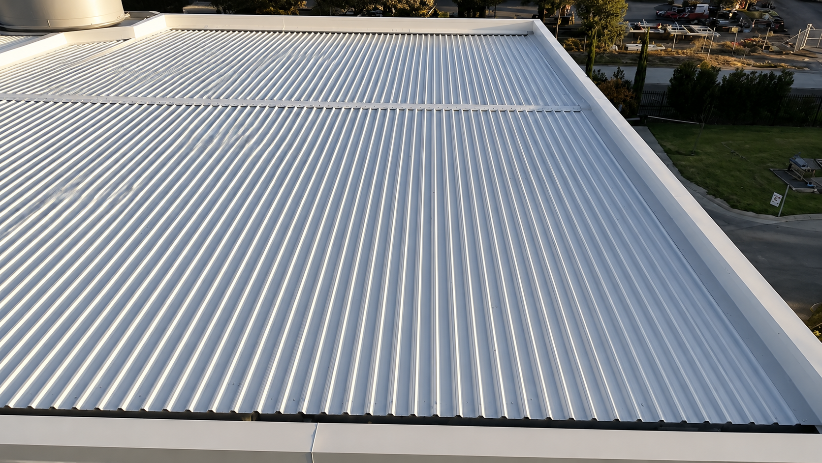 Commercial roofing project by BB Building Services