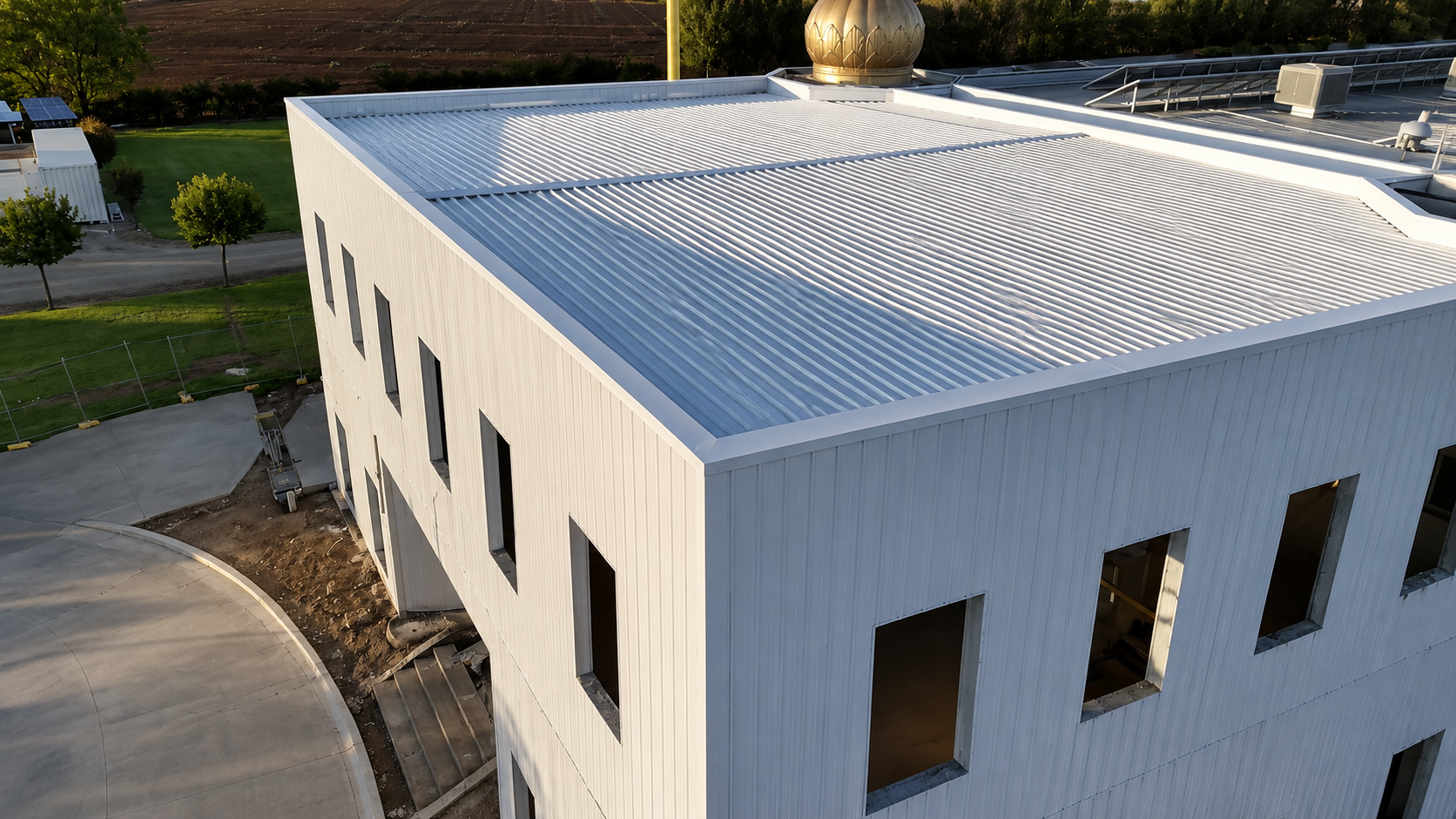 Commercial roofing project by BB Building Services