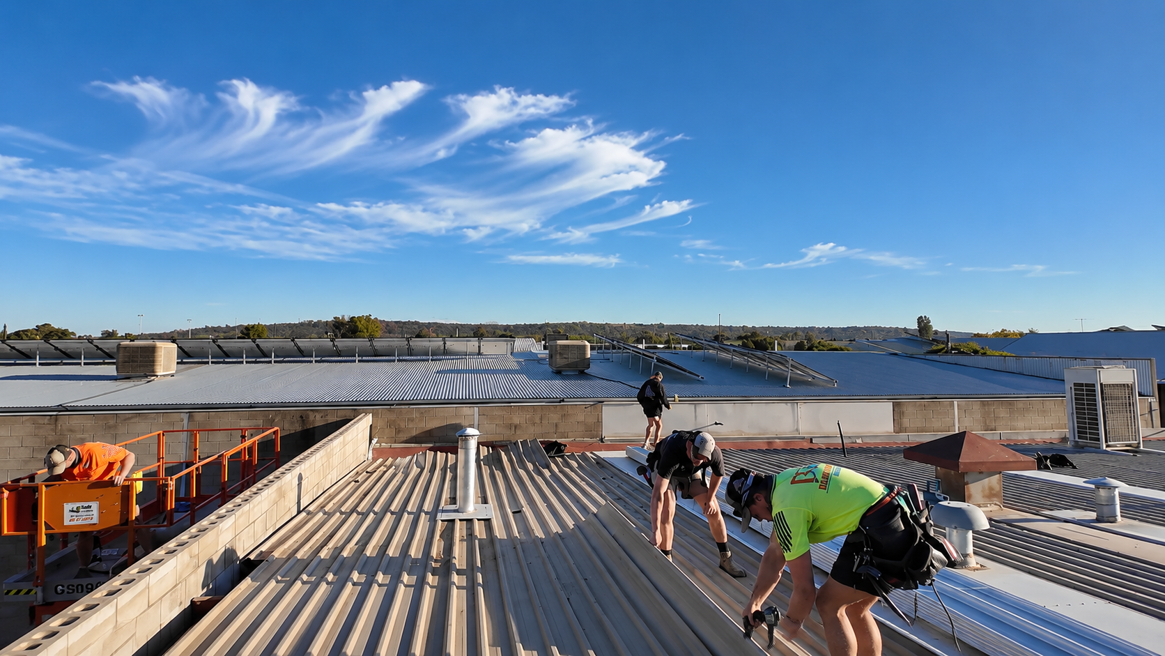 Commercial roof inspection and condition report on an industrial building in NSW