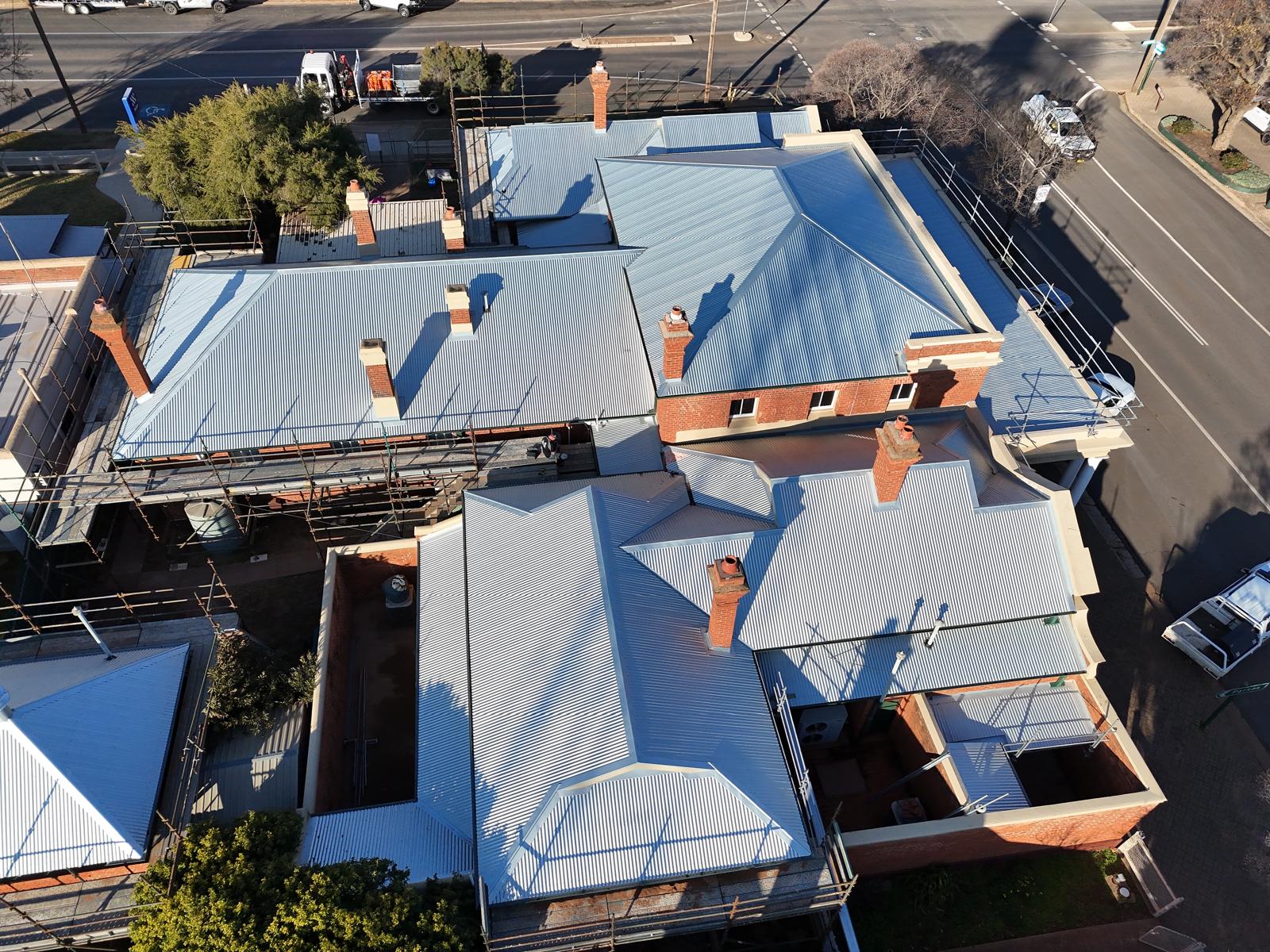 Re-roofing before shot
